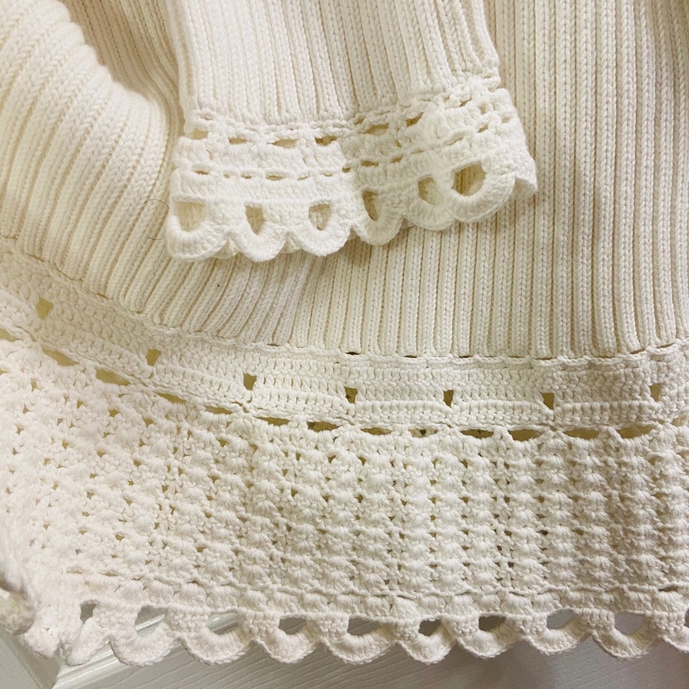 Sale🎊 NWT Derek Lam 10 Crosby Crochet Sweater M - Picture 5 of 8